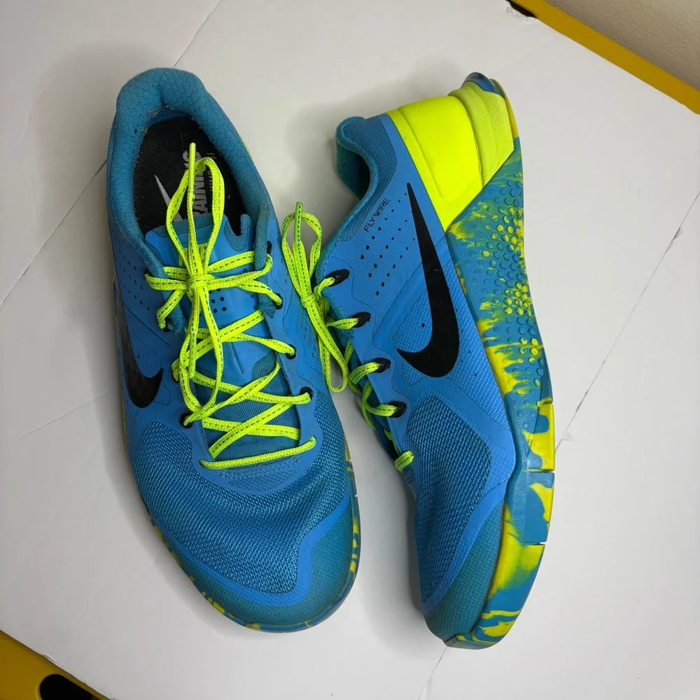 Nike Metcon‎ 2 Women Training Shoes Blue Lagoon Volt Size 10